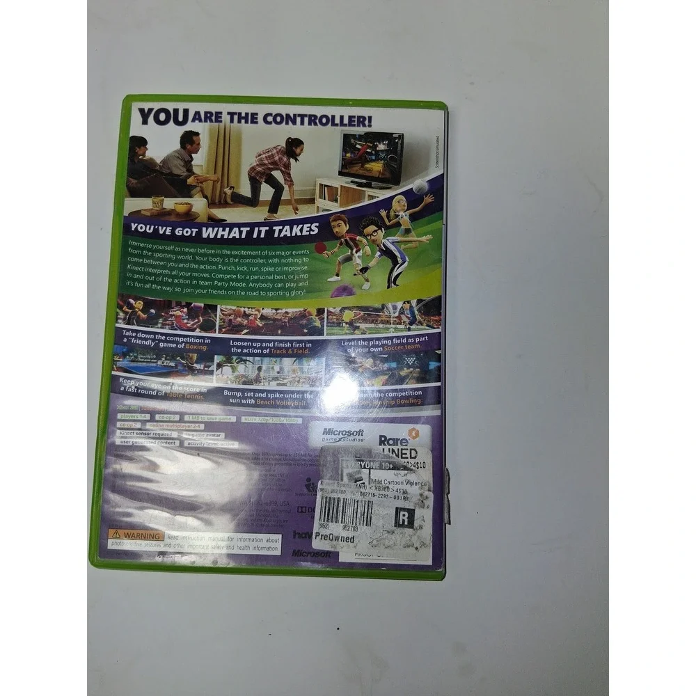 Kinect Sports Xbox 360 Video Game Requires Kinect Sensor Microsoft